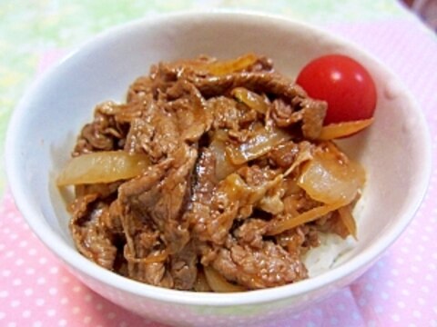 調味料３・２・１であっという間！洋風牛丼